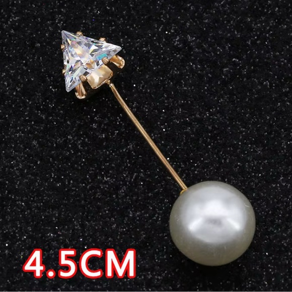 Elegant Gold and Pearl Jewelry Set All 5 Pieces Brooch Safety Pin - Picture 11 of 15